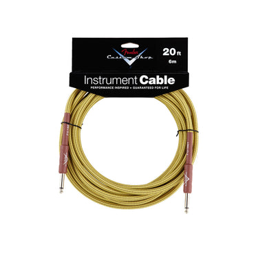 Cable Fender Custom Shop Plug A Plug 6mts. Tejido Ama/Cafe, 0990820050